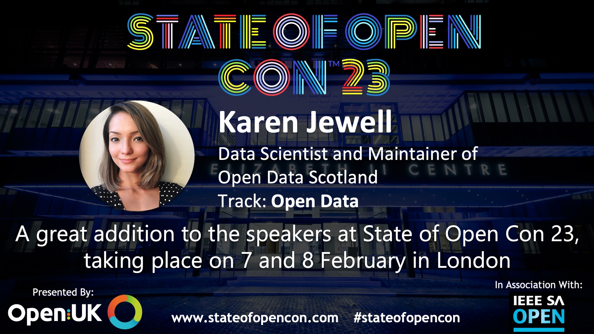 A speaker card for Jack Gilmore speaking at State of Open Con 2023